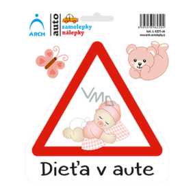 Arch Autosamolepka Dieťa v aute - batoľa dievčatko SK 15 x 17,5 cm