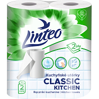 Linteo Classic 2vrstvé kuchynské papierové utierky, 2× 9,3 m, 2 role