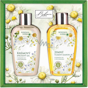 Bohemia Gifts Harmančekový krémový sprchový gél 250 ml + jemný šampón na vlasy 250 ml, kozmetická sada pre ženy
