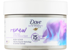 Dove Renew telový peeling s vôňou fialky a ružového ibišteka 295 ml