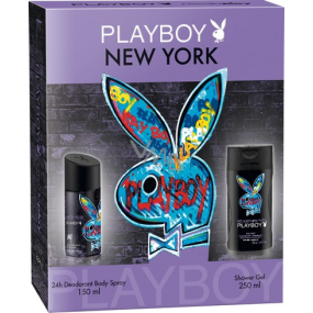 Playboy New York dezodorant sprej 150 ml + Sprchový gél 250 ml, kozmetická sada