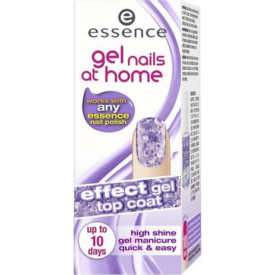 Essence Gél Nails At Home Top Coat krycí gélový lak 03 Twinkle In Purple 7 ml