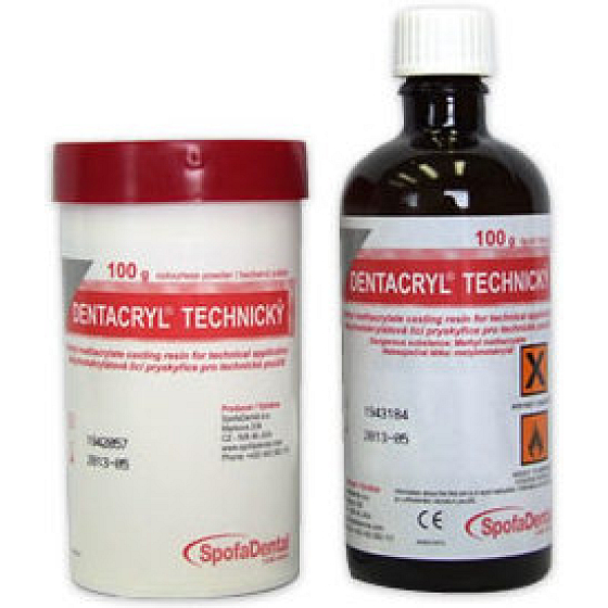 SPOFA Dental Dentacryl technický prášok 100 g + tekutina 100 g