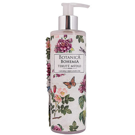 Bohemia Gifts Botanica Šípek a ruže tekuté mydlo dávkovač 250 ml