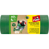 Fino Green Life recyklované PE vrecia na odpad, 27 µ, 60 × 66 cm, 60 l, 18 ks
