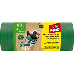 Fino Green Life recyklované PE vrecia na odpad, 27 µ, 60 × 66 cm, 60 l, 18 ks