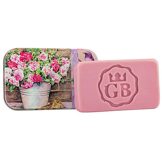 Bohemia Gifts Ruže ručne vyrábané toaletné mydlo s glycerínom v plechovej krabičke 80 g