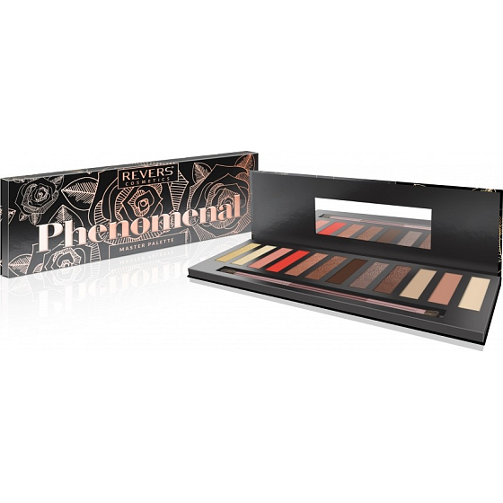 Reverz pHenomenal 12-colour Paletka očných tieňov 01 pHenomenal Black 9 g