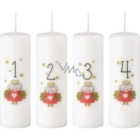 Emóciám Adventný sviečka valec s číslami farebná potlač 40 x 120 mm 4 kusy