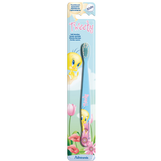 Disney Tweety mäkká zubná kefka pre deti do 6 rokov