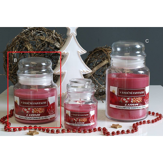 Lima Aroma Dreams Christmas Fantasy aromatická sviečka v pohári s viečkom 450 g