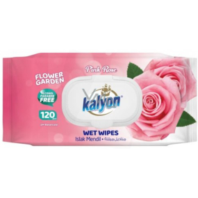 Vlhčené obrúsky Kalyon Pink Rose 120 kusov