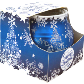 Admit Merry Christmas Vianočná dekoratívna vonná sviečka modrá 80 g