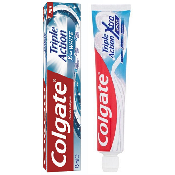 Colgate Triple Action Xtra White – zubní pasta, 75 ml
