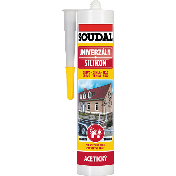 Soudal univerzálny silikón, číry, 280 ml