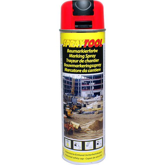 Spraytool značkovací sprej červený, 500 ml