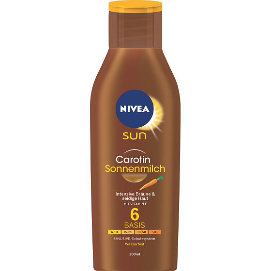Nivea Sun Carotene sun lotion OF 6 mlieko na opaľovanie, 200 ml