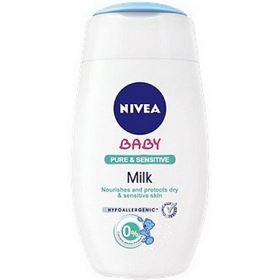 Nivea Baby Pure & Sensitive výživné mlieko pre suchú a veľmi citlivú detskú pokožku 200 ml