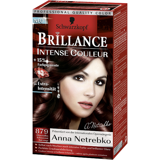 Schwarzkopf Brillance Color Creme farba na vlasy 879 čierno červená 50 ml