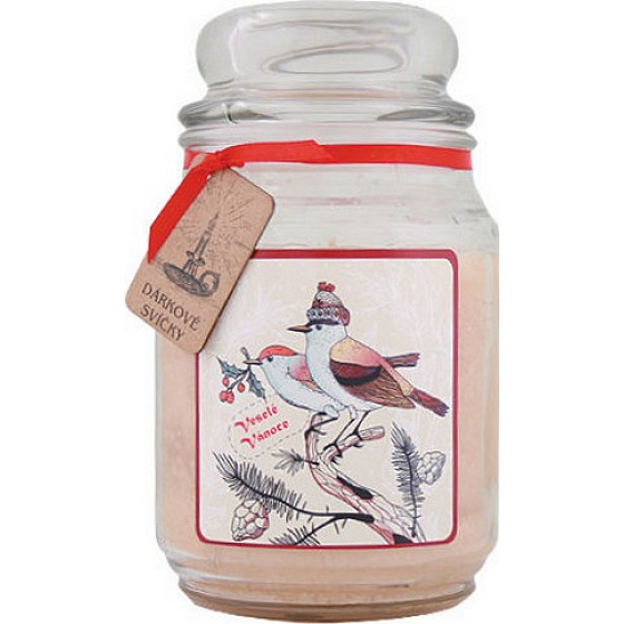 Bohemia Gifts Veselé Vianoce darčeková vonná sviečka v skle doba horenia 105-120 hodín 510 g