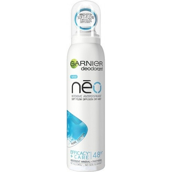 Garnier Neo Pure Cotton antiperspirant dezodorant sprej pre ženy 150 ml