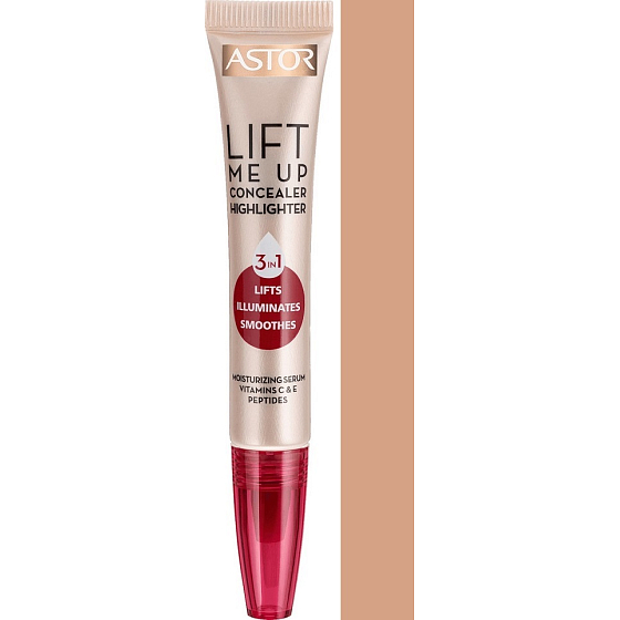 Astor Lift Me Up Concealer Highlighter 3v1 korektor a rozjasňovač 002 Medium 7 ml