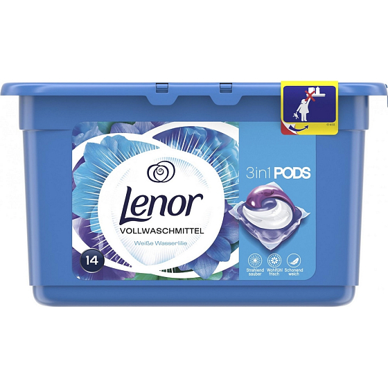 Lenor Waterlily gélové kapsule na pranie bielizne 14 kusov 369,6 g
