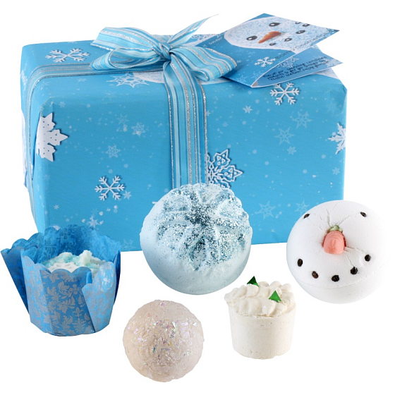 Bomb Cosmetics Sneh - Let It Snow balistik 2x160 g + gulička 30 g + špalíček 50 g + špalíček 85 g, kozmetická sada
