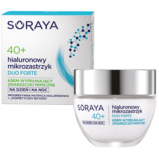 Soraya Hyaluronic Micro-Injection Duo Forte 40+ krém proti vráskam, vypĺňajúce mimické vrásky na deň / noc 50ml