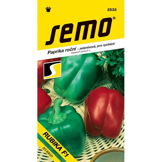 Semo Paprika ročná zelenina, na rýchlenie Rubika F1 hybrid 15 semien