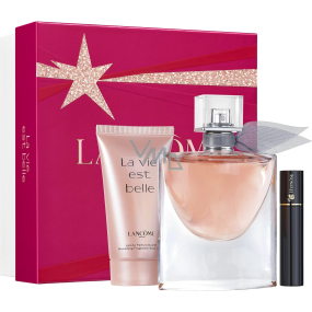 Lancome La Vie Est Belle parfumovaná voda 50 ml + telové mlieko 50 ml + Hypnôse Mascara riasenka čierna 2 ml, darčeková sada pre ženy