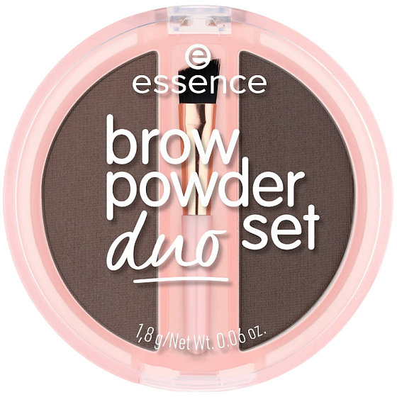 Essence púder na obočie duo set 03 Dark 1,8 g