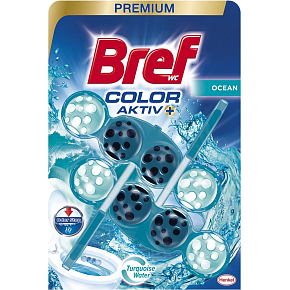 Bref Turquoise Aktiv Ocean tuhý WC blok, 2 × 50 g
