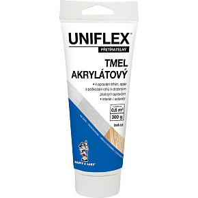 Uniflex akrylátový tmel na sadrokartón, zdivo a drevo, tuba, 300 g Uniflex akrylátový tmel na sadrokartón, zdivo a drevo, tuba, 300 g