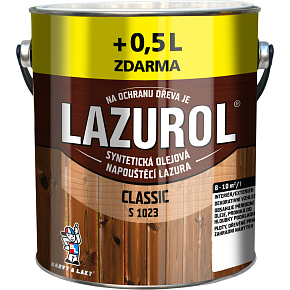 Lazurol Classic S1023 tenkovrstvá lazúra na drevo s obsahom olejov, 0022 palisander, 2,5 + 0,5 l