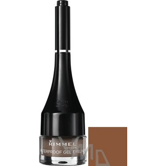 Rimmel London Waterproof vodeodolné gélové očné linky 002 Brown 2 g