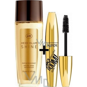 Astor Big & Beautiful Boom! Riasenka + Heidi Klum Shine parfumovaný dezodorant sklo pre ženy 75 ml, kozmetická sada