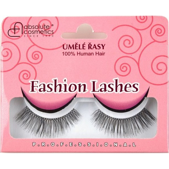 Absolute Cosmetics Fashion Lashes Umelé nalepovacie riasy stredné až dlhé obloučkové čierne 082 čierne 1 pár