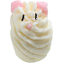 Bomb Cosmetics Biela myška - White Chocolate Mouse iné sfarbenie Maslový špalíček do kúpeľa 50 g