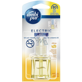 Ambi Pur Electric Anti Tobacco Citrus osviežovač vzduchu do elektrického odparovacieho strojčeka náhradná náplň 20 ml
