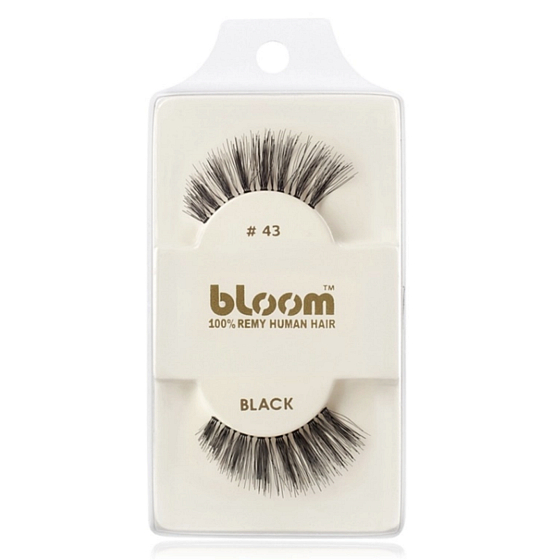 Bloom Natural nalepovacie riasy z prírodných vlasov obloučkové čierne No.043