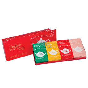 English Tea Shop Bio Červené vianoce 60 kusov biologicky odbúrateľných pyramídiek čaju, 90 g darčeková sada