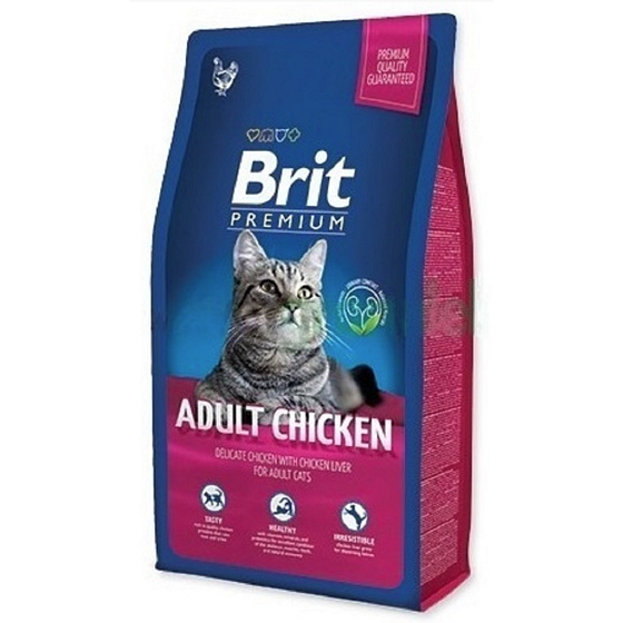 Brit Premium Adult kura kompletné krmivo pre dospelé mačky 1,5 kg