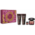 Versace Crystal Noir toaletná voda 90 ml + telové mlieko 100 ml + sprchový gél 100 ml + toaletná voda 5 ml miniatúra, darčeková sada pre ženy