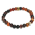 Sardonyx náramok elastický prírodný kameň, guľôčka 6 mm / 16-17 cm, kameň šťastia a životnej sily