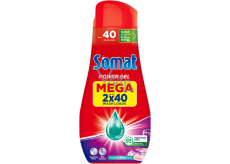 Somat All in 1 Power Gel Hygiene Svieži gél do umývačky riadu pre hygienickú čistotu a žiarivý lesk 80 dávok 2 x 720 ml, duopack