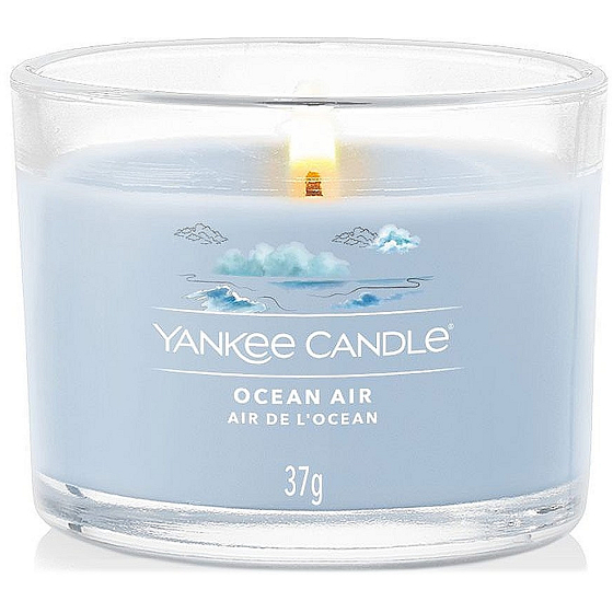 Yankee Candle Ocean Air - Sviečka s vôňou oceánu votivná sklenená 37 g