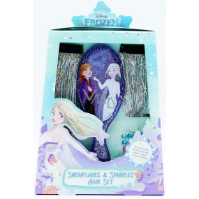 Disney Frozen hrebeň + trblietky do vlasov 2 kusy + trblietky do vlasov, kozmetická sada pre deti