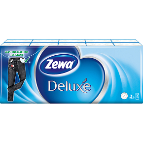 Zewa Deluxe Standard 3vrstvé papierové vreckovky, 10× 10 ks