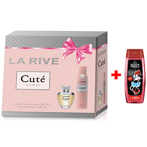 LA RIVE CUTÉ parfémovaná voda 100 ml + deodorant sprej 150 ml, dárková sada pre ženy + Sprchový gél La Rive 2v1 Minie 250 ml NAVÍC
